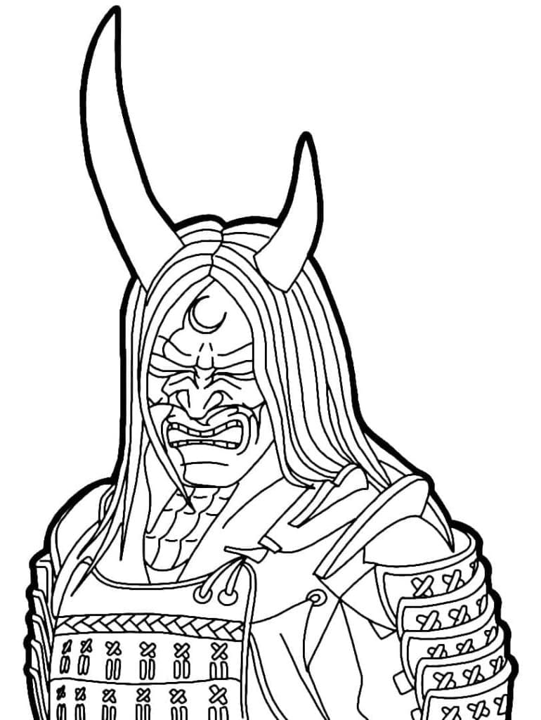 프리파이어 좀비 사무라이 coloring page