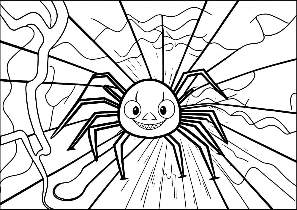 사악한 거미 coloring page