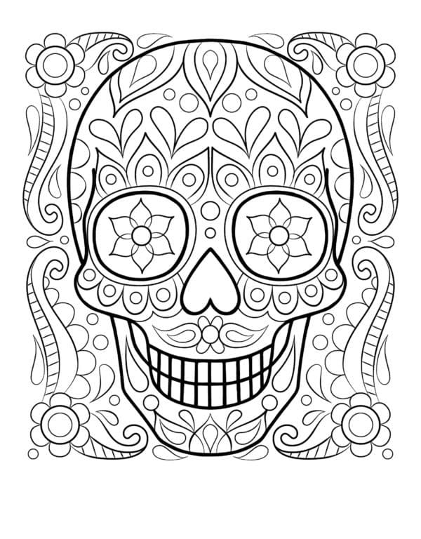 설탕해골 칼라베라 coloring page