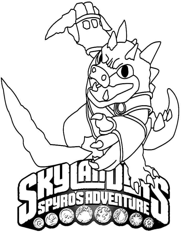 스카이랜더스 디노 랑 coloring page