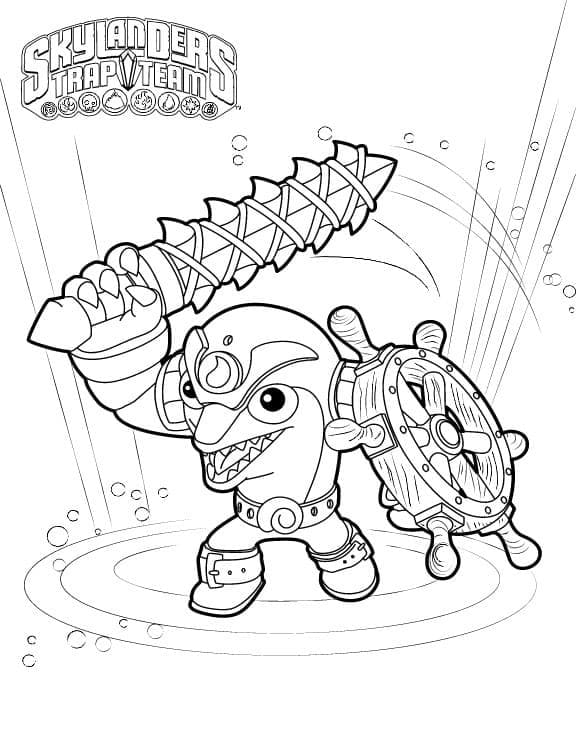 스카이랜더스 플립 난파선 coloring page