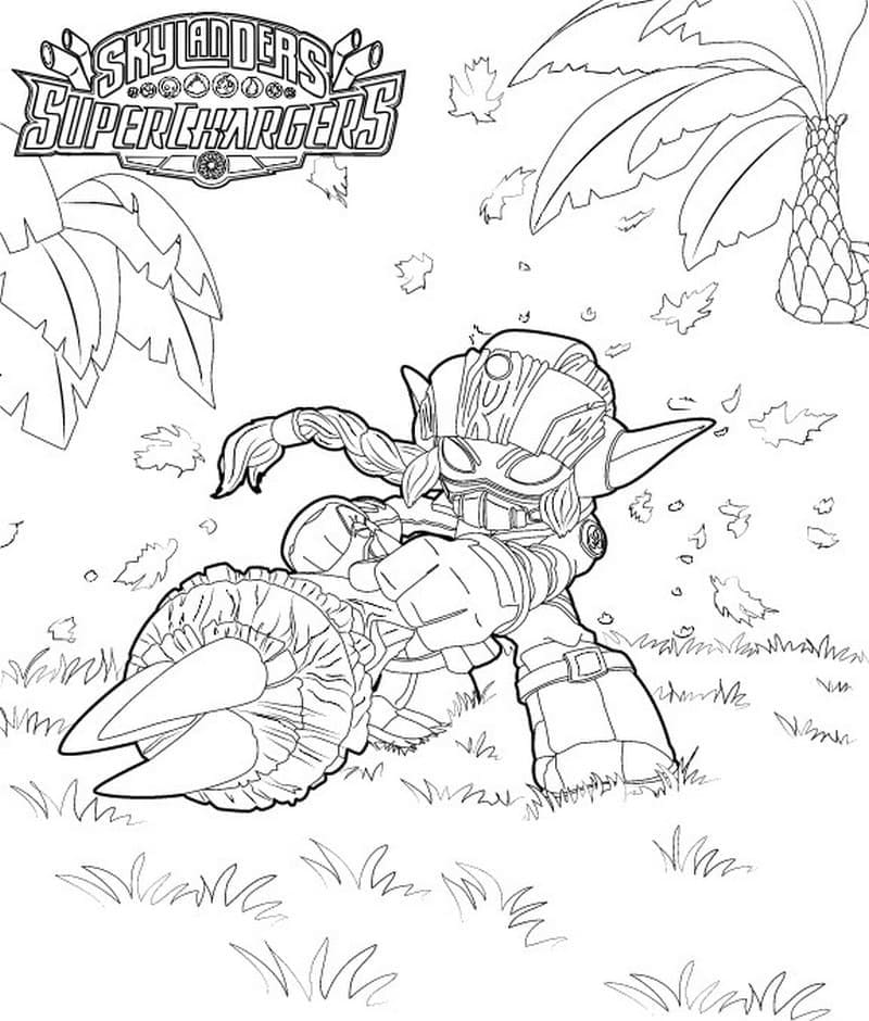 스카이랜더스 스텔스 엘프 coloring page