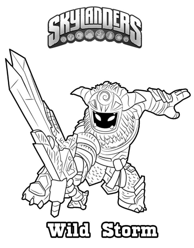 스카이랜더스 와일드 스톰 coloring page