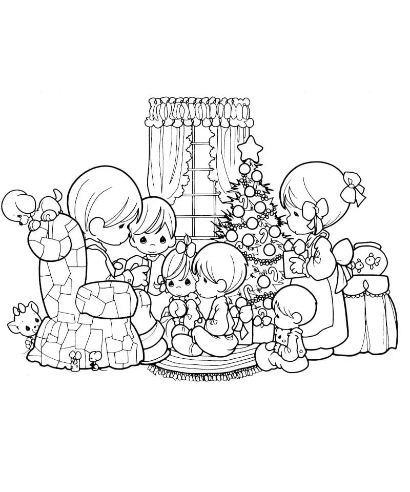 소중한 순간 메리 크리스마스 coloring page