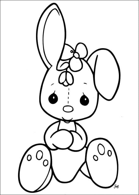 소중한 순간 토끼 무료 coloring page