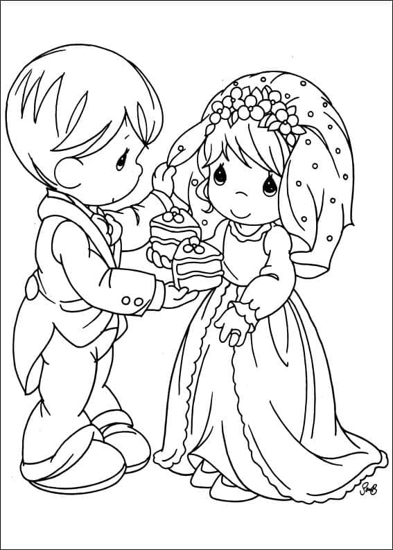 소중한 순간의 결혼식 coloring page