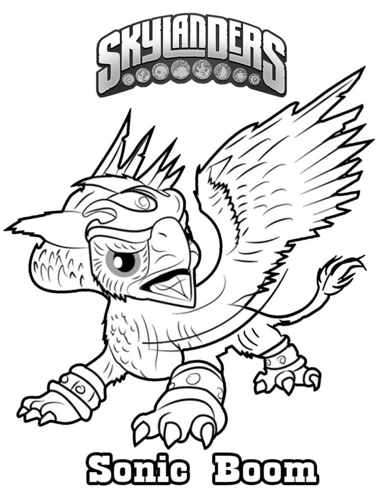 소닉 붐 스카이랜더스 coloring page