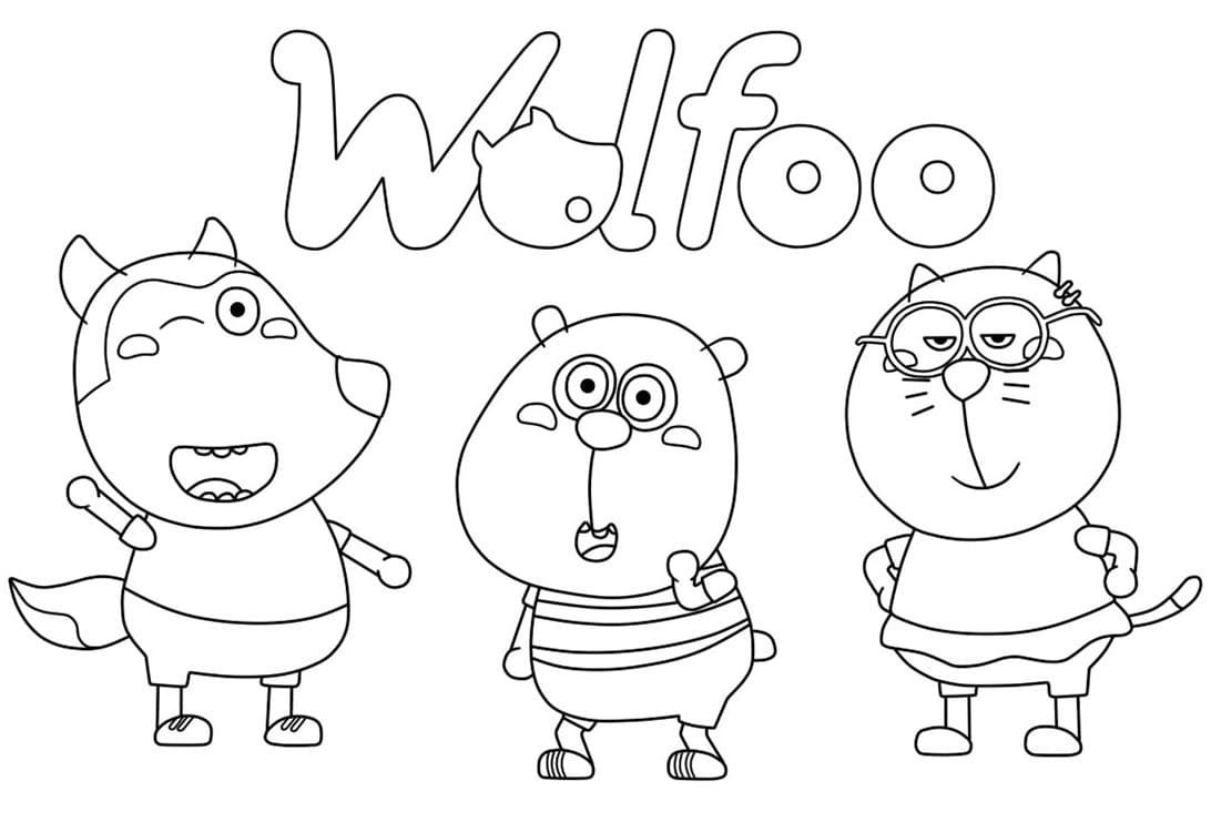 울푸와 친구들 coloring page