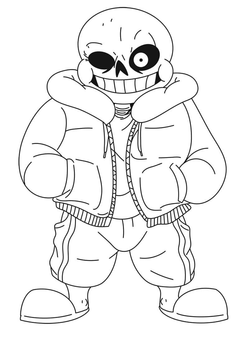 Undertale Character Sans coloring page