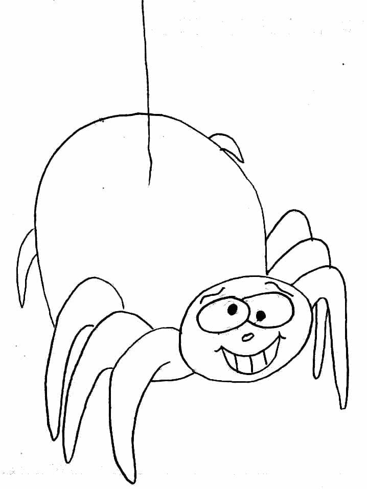 웃기는 거미 coloring page