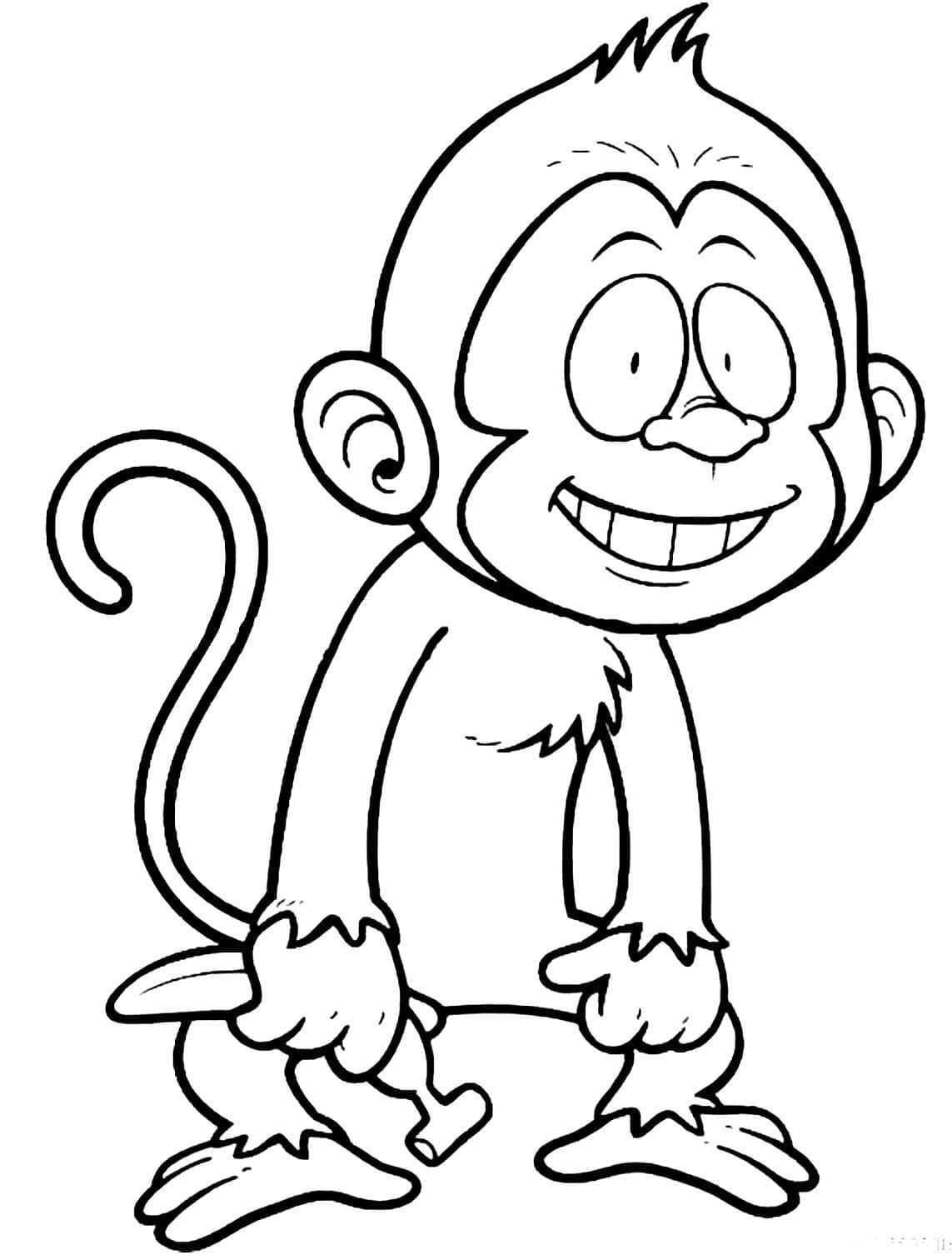 웃기는 원숭이 무료 coloring page