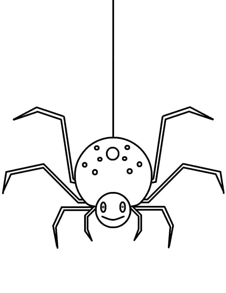 웃는 거미 coloring page