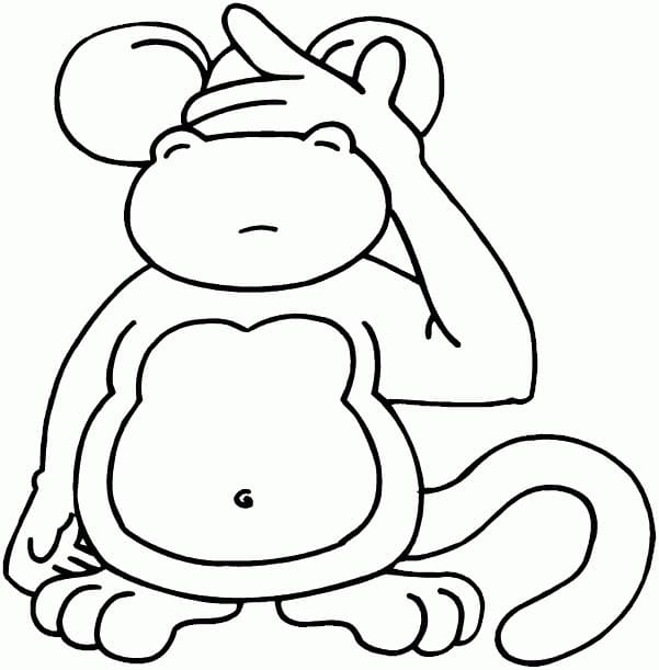 원숭이 무료 어린이용 귀여운 coloring page