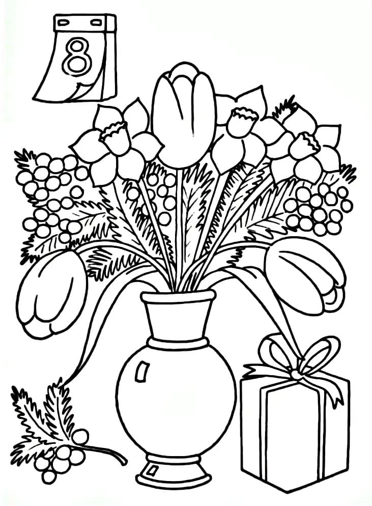 여성의 날 인쇄 가능 coloring page