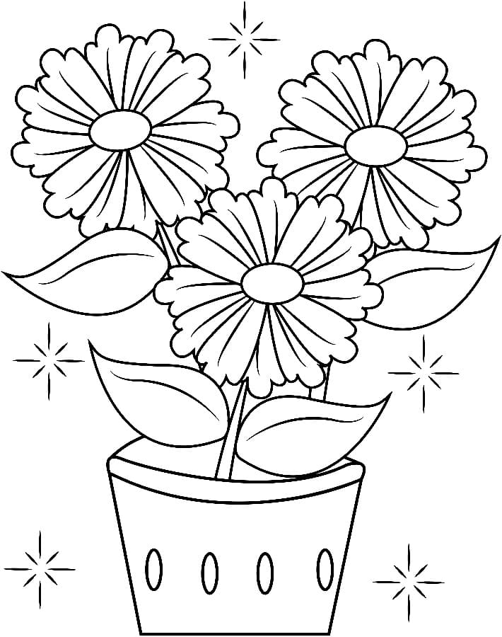 아주 아름다운 화분 coloring page