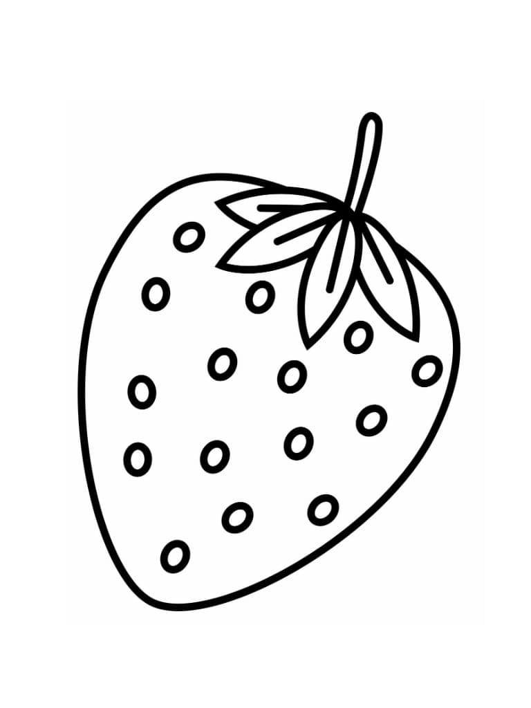 아주 간단한 딸기 coloring page