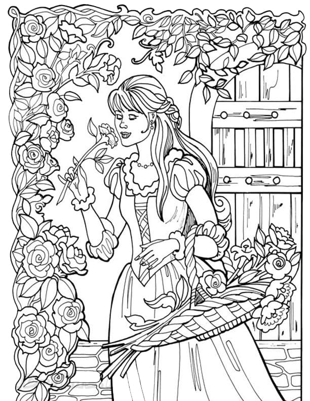 아름다운 공주 레오노라 coloring page