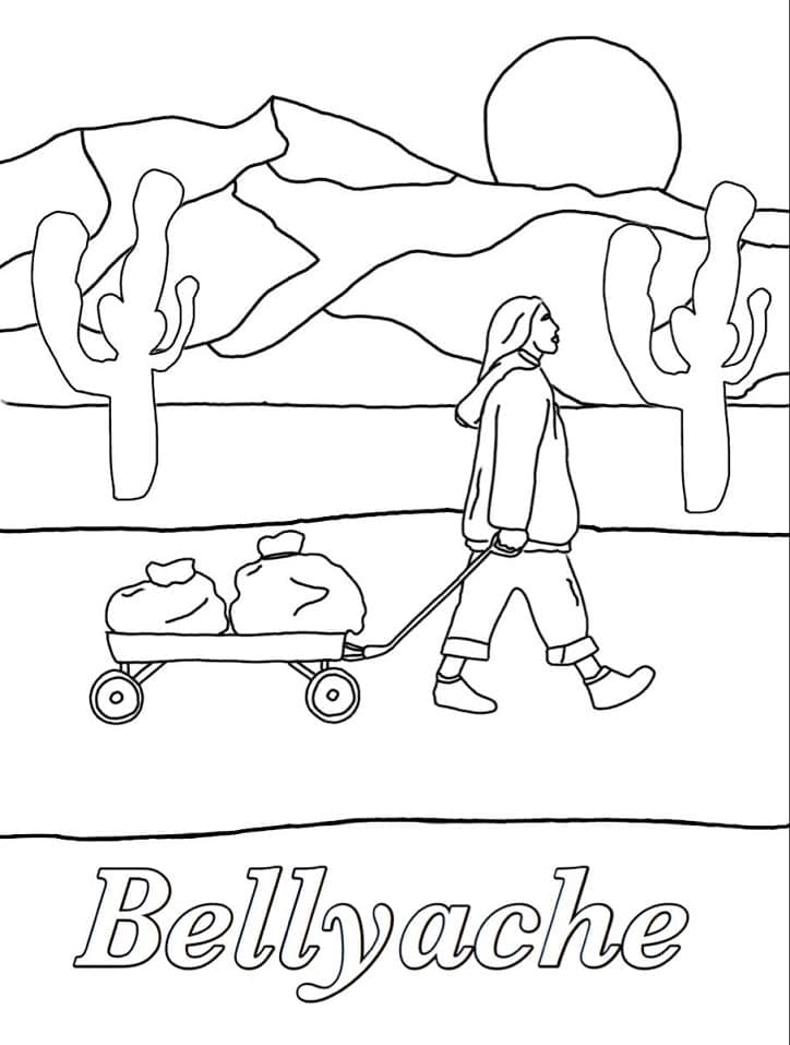 빌리 아일리시 복통 coloring page