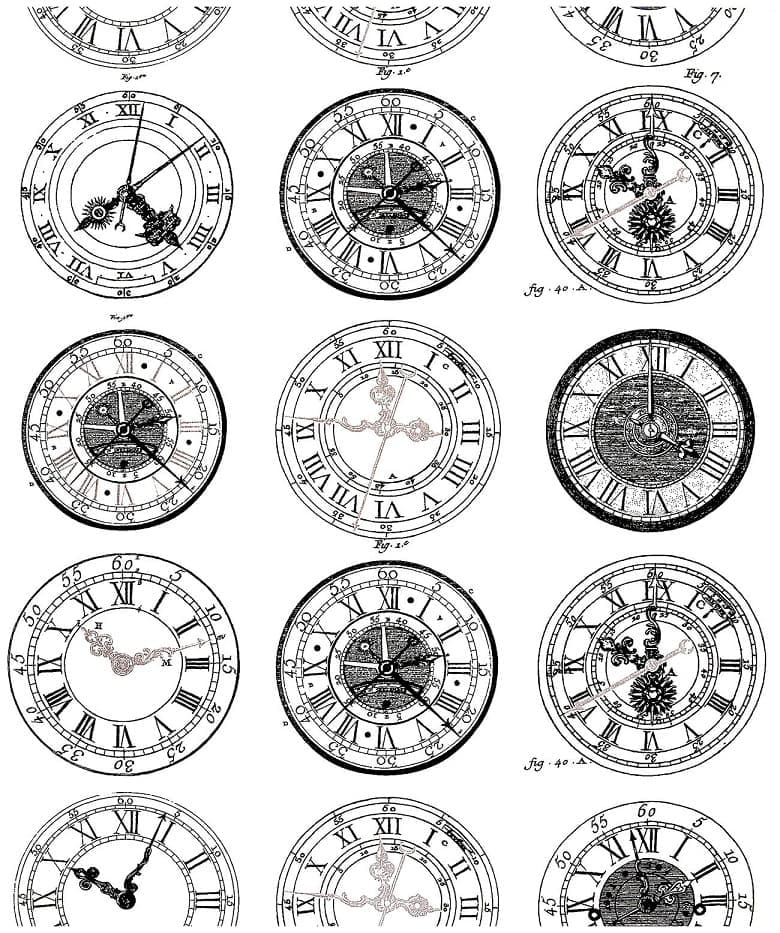 빈티지 고대 시계