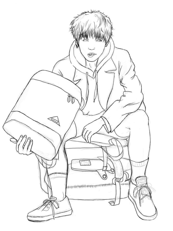 BTS 1 coloring page