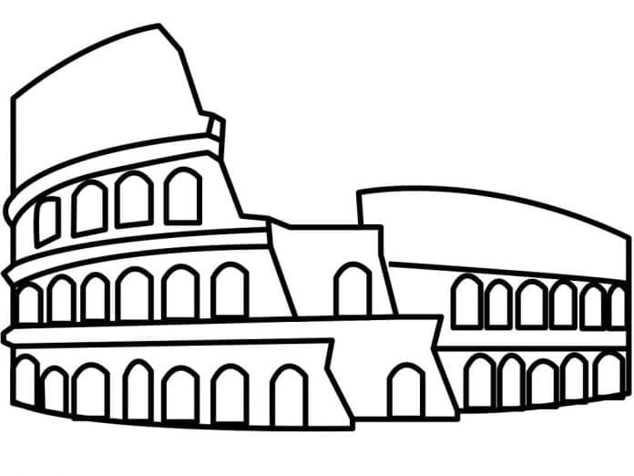 Colosseum in Rome coloring page