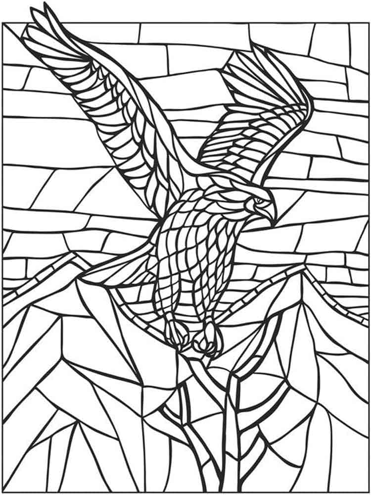 독수리 모자이크 coloring page