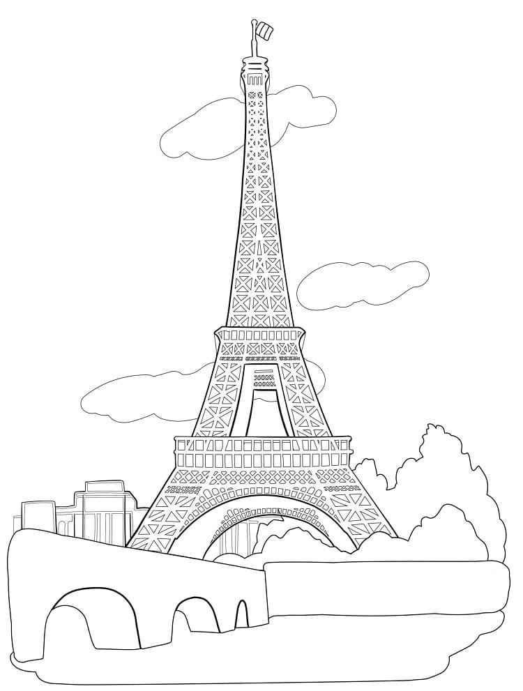 에펠탑 프린트 coloring page