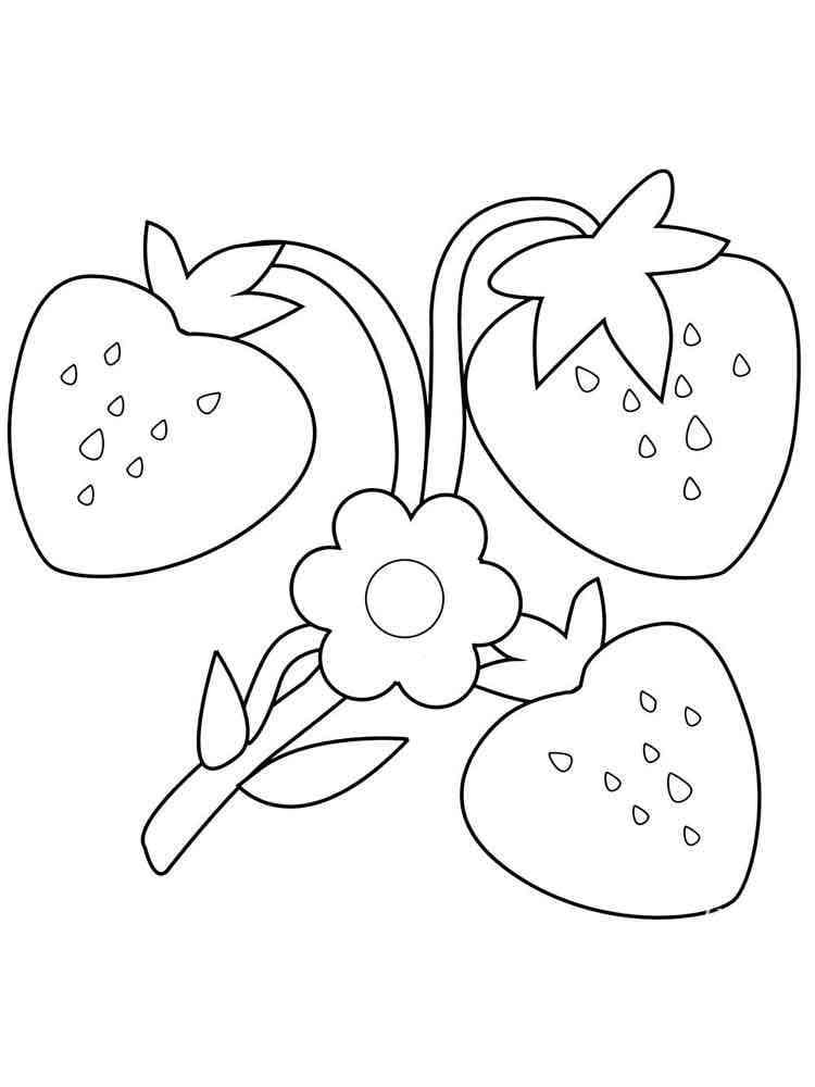 간단한 딸기 coloring page