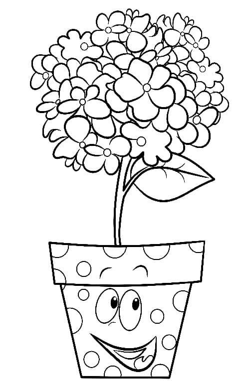 행복한 화분 coloring page