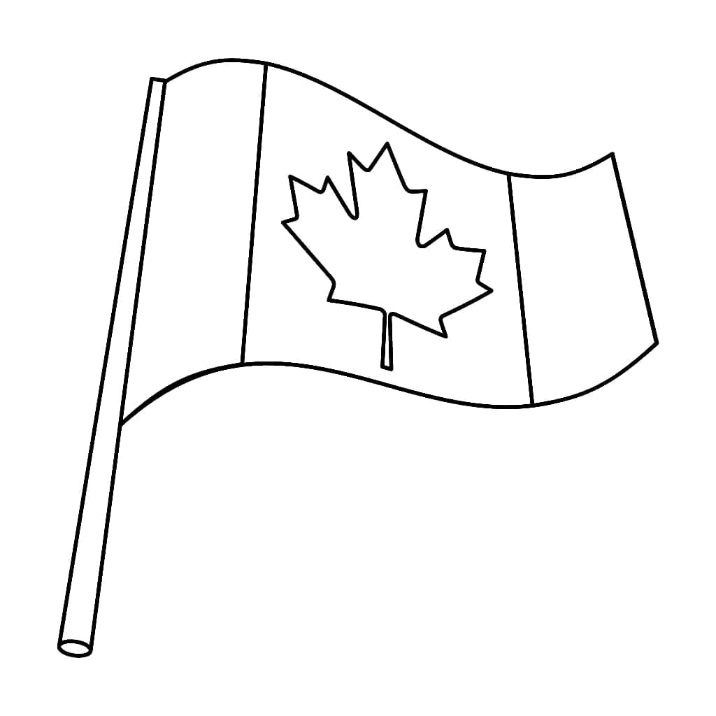 인쇄용 캐나다 국기 coloring page