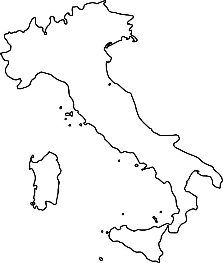 이탈리아 빈 지도 coloring page