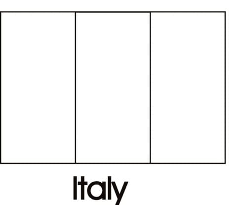 이탈리아 국기 무료 coloring page