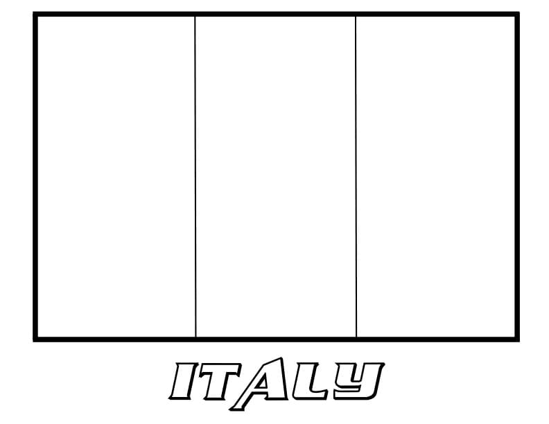 이탈리아의 국기 coloring page