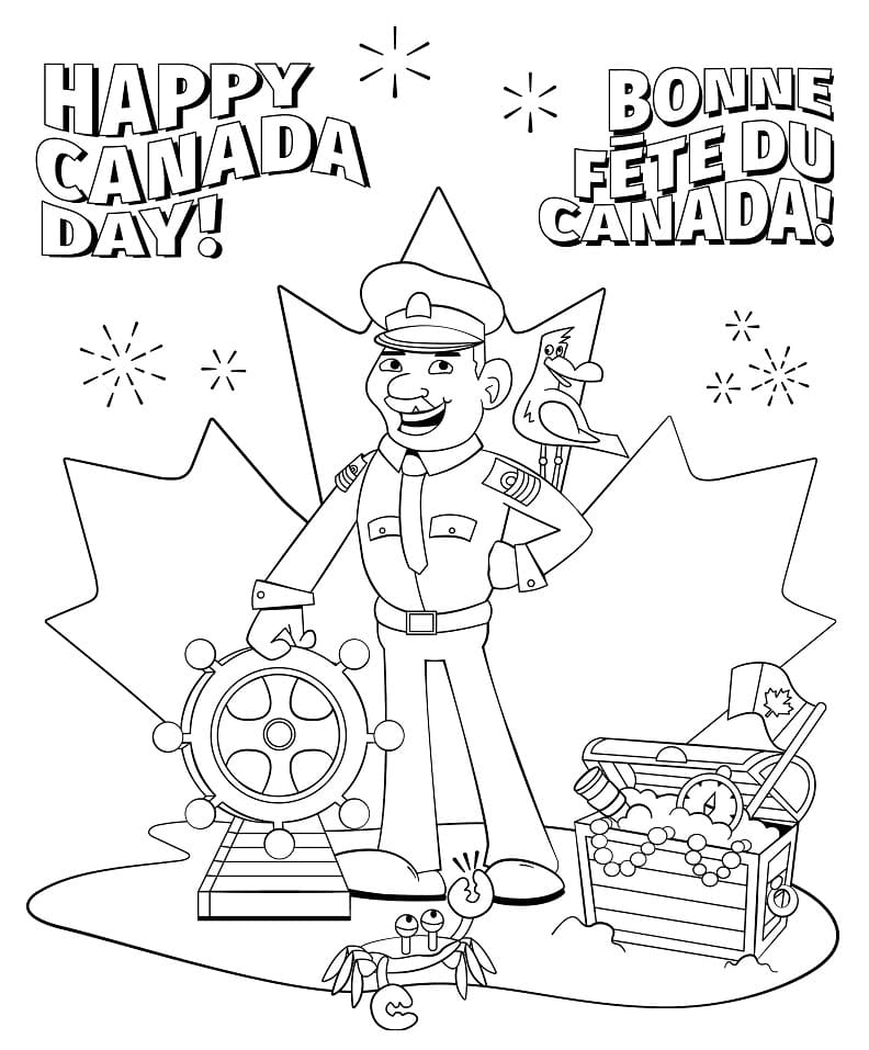 캐나다 데이 인쇄 coloring page