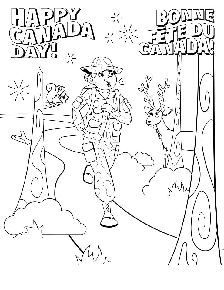 캐나다 데이 무료 coloring page