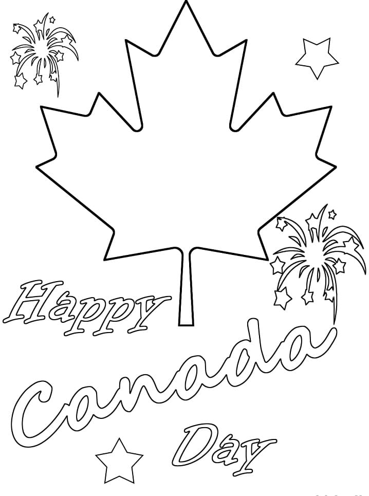 캐나다 데이 coloring page