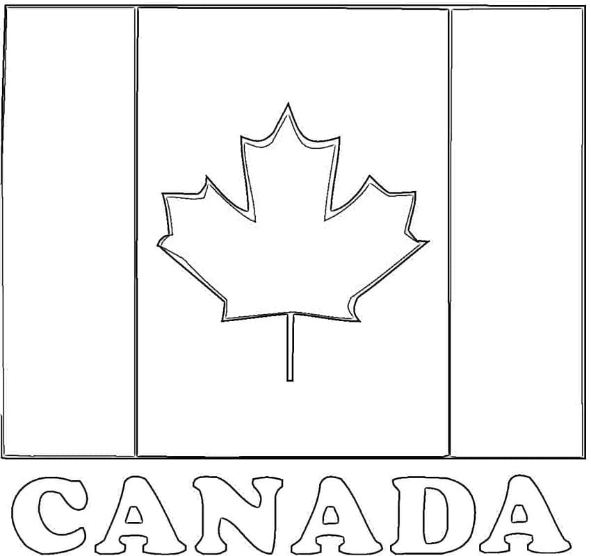 캐나다 국기 coloring page