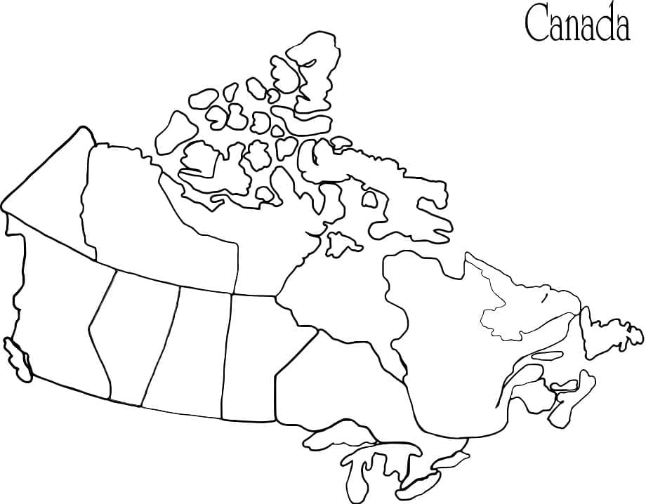 캐나다 지도 인쇄 가능
