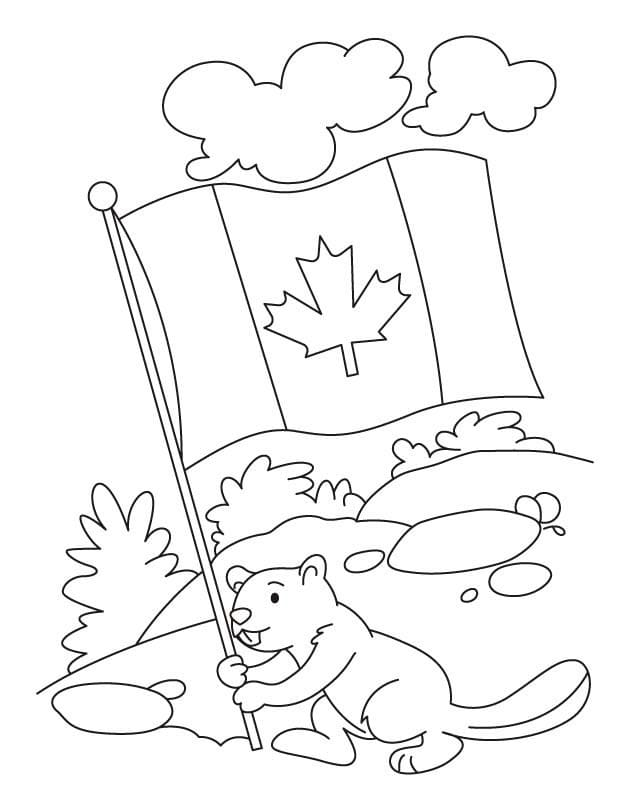 캐나다 날 coloring page