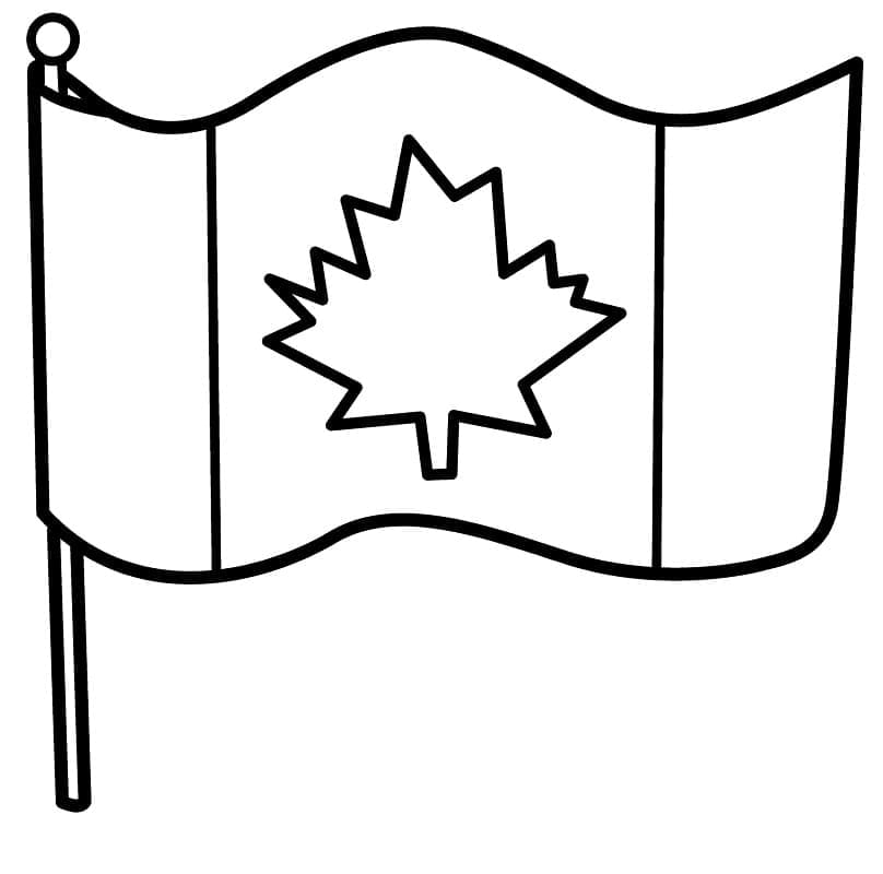 캐나다의 국기 coloring page