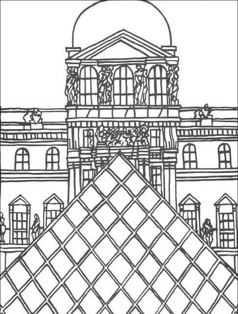 루브르 박물관 coloring page