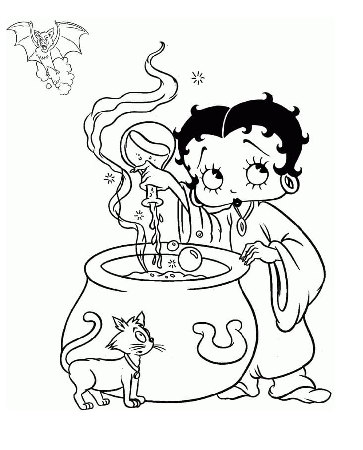 만화의 베티 붑 coloring page