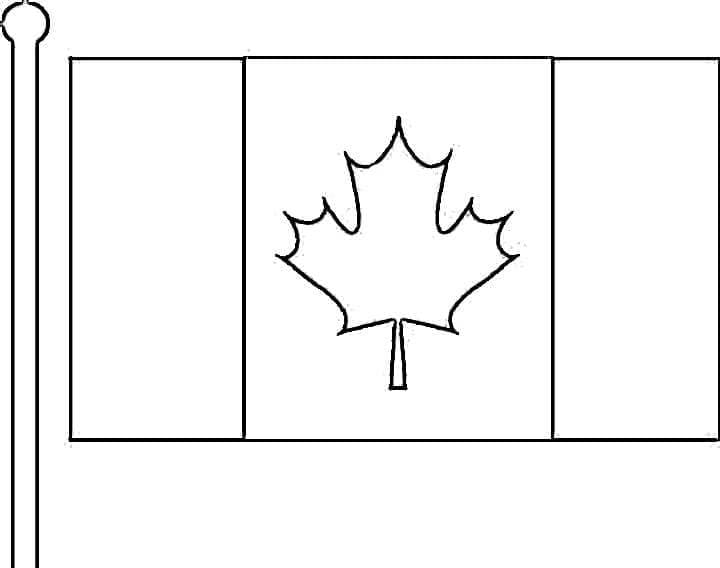 무료로 인쇄 가능한 캐나다 국기 좋은 coloring page