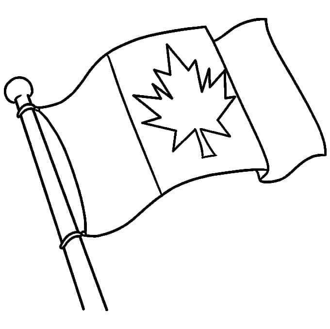 무료로 인쇄 가능한 캐나다 국기 coloring page