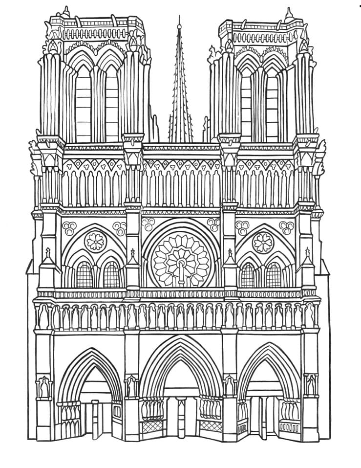 노트르담 드 파리 coloring page