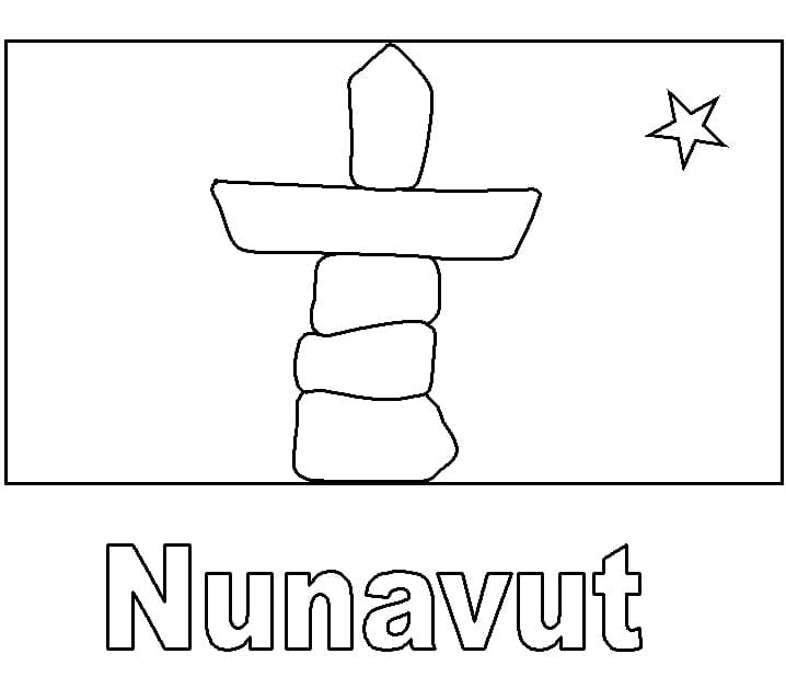 누나부트의 국기 coloring page