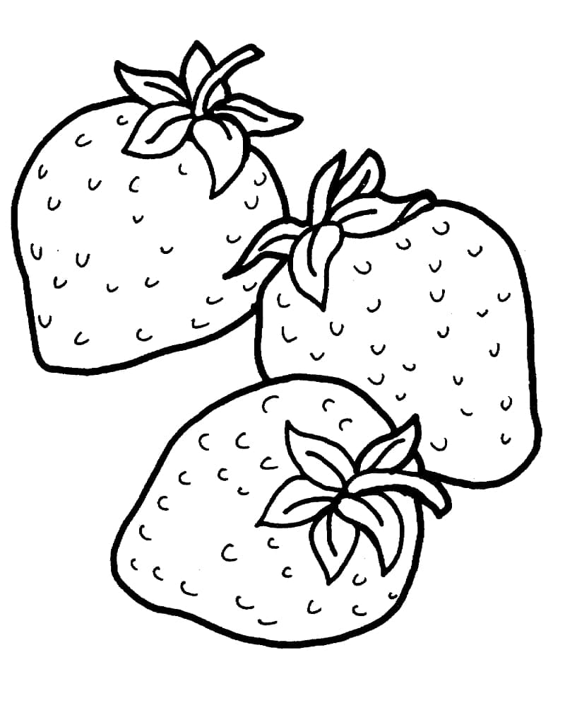 세 개의 딸기 coloring page