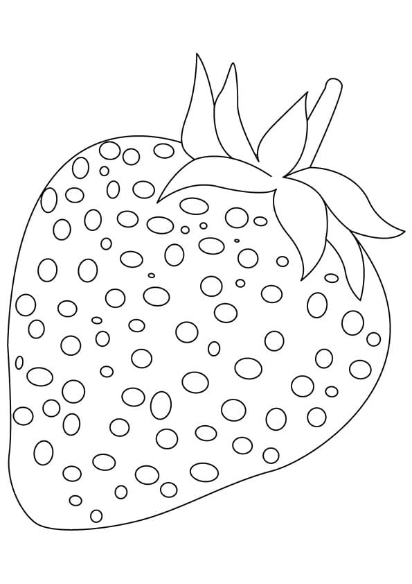 쉬운 딸기 coloring page