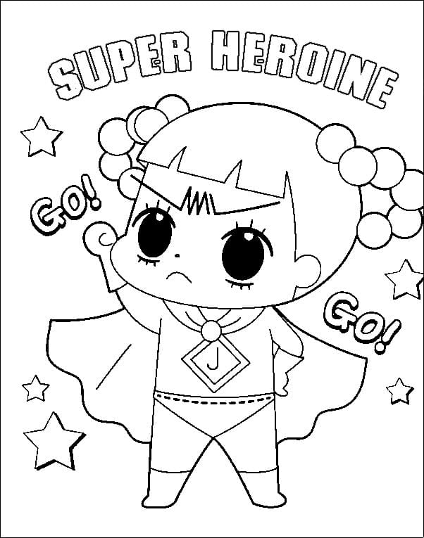 자두 – 슈퍼히어로 coloring page