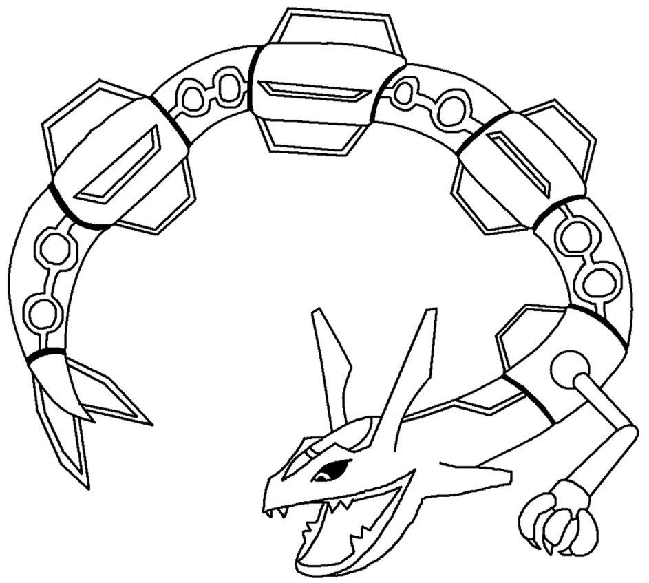 어린 이용 Rayquaza coloring page